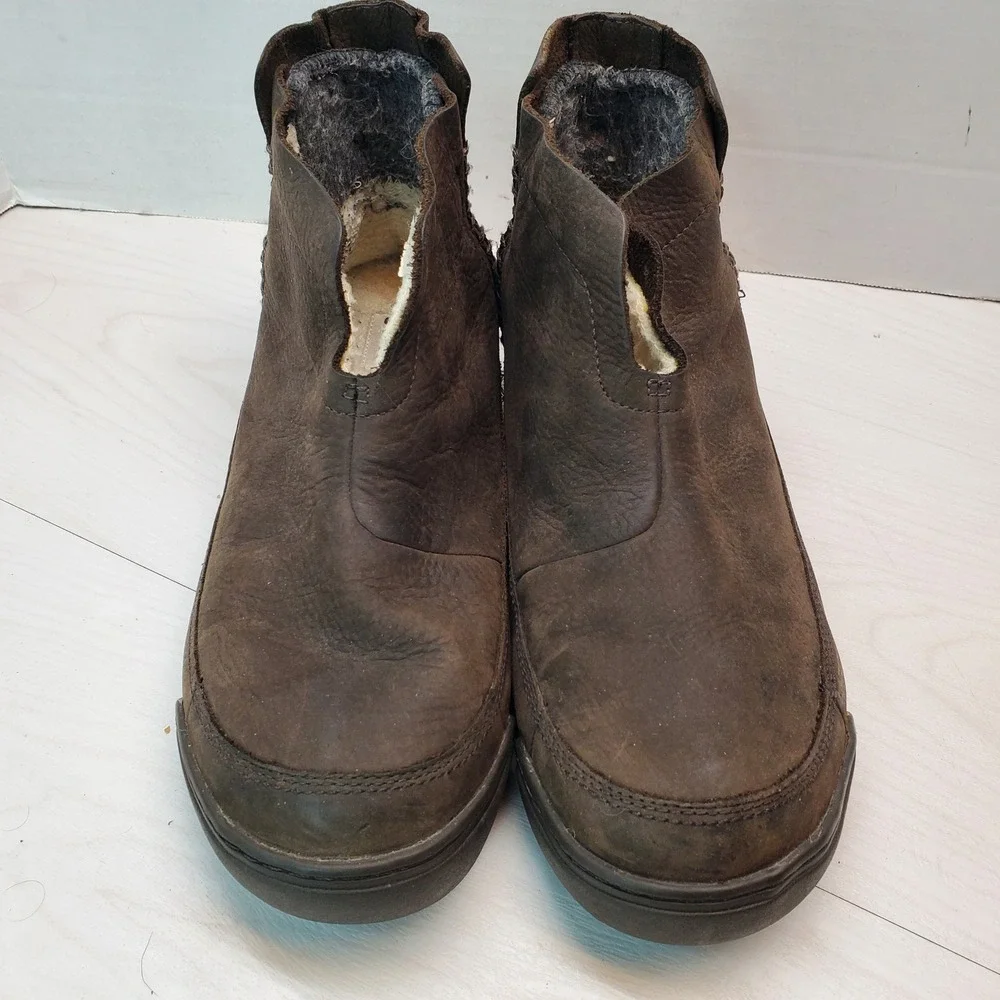Sorel Bota Bag Mens 10 Brown Leather Waterproof Warm Lined Boots Urban Outdoor